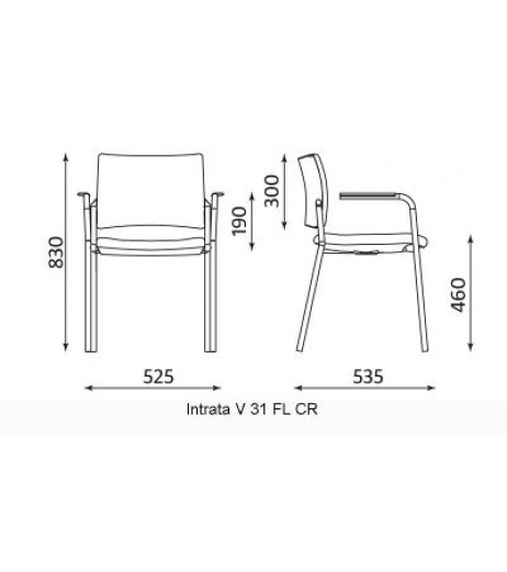 Посетителски стол Intrata V-31-CF